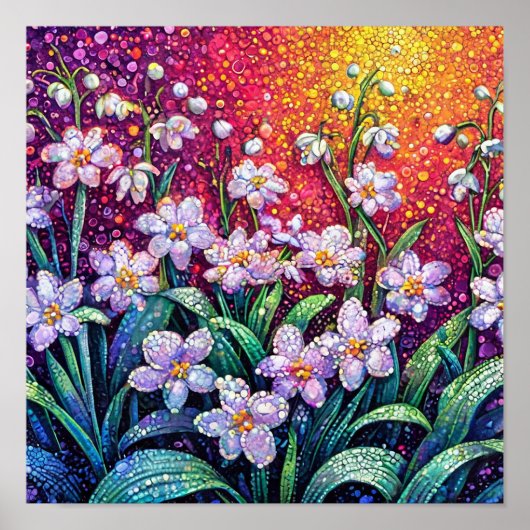 ピンクの花 ポスター (正面)