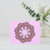 ピンクの花 ポストカード (スタンド正面)