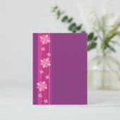 ピンクの花 ポストカード (スタンド正面)