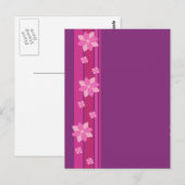 ピンクの花 ポストカード (正面/裏面)