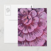 ピンクの花 ポストカード (正面/裏面)