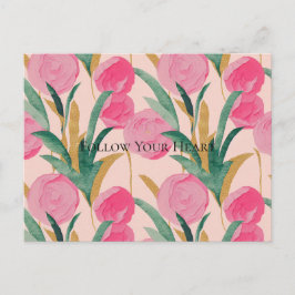 ピンクの花 ポストカード