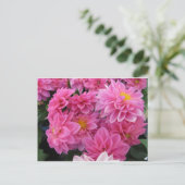 ピンクの花 ポストカード (スタンド正面)