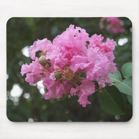 ピンクの花 マウスパッド (正面)