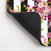 ピンクの花 マウスパッド (コーナー)