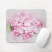 ピンクの花 マウスパッド (マウス)
