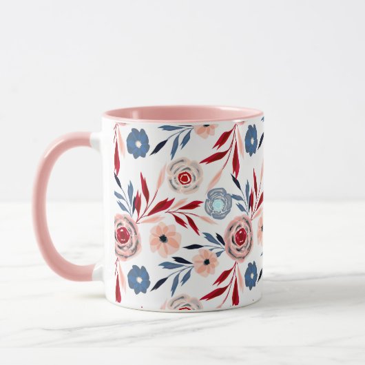 ピンクの花 マグカップ (左)