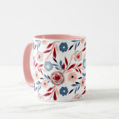 ピンクの花 マグカップ (正面左)