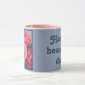 ピンクの花 マグカップ (中央)