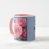 ピンクの花 マグカップ (正面左)
