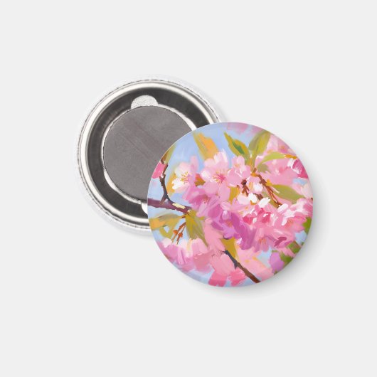 ピンクの花 マグネット (正面/裏面)