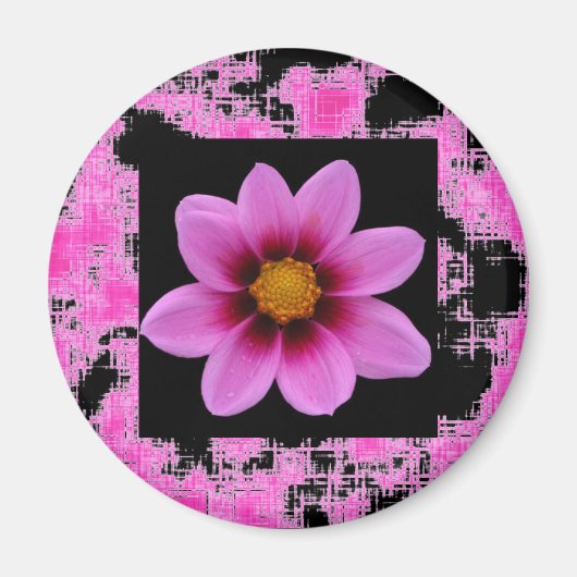 ピンクの花 マグネット (正面)