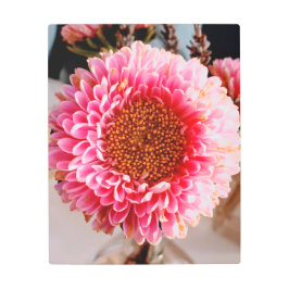 ピンクの花 メタルプリント