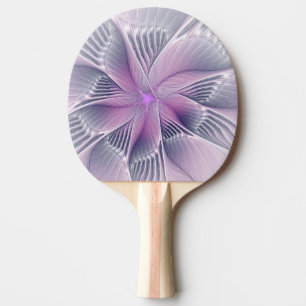 ピンクの花 モダン アブストラクト フラクタルアート 卓球ラケット