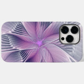 ピンクの花 モダン アブストラクト フラクタルアート Case-Mate iPhoneケース (裏面 (横))
