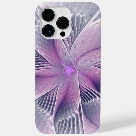 ピンクの花 モダン アブストラクト フラクタルアート Case-Mate iPhoneケース (裏面)