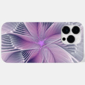 ピンクの花 モダン アブストラクト フラクタルアート Case-Mate iPhoneケース (裏面 (横))