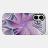 ピンクの花 モダン アブストラクト フラクタルアート Case-Mate iPhoneケース (裏面 (横))