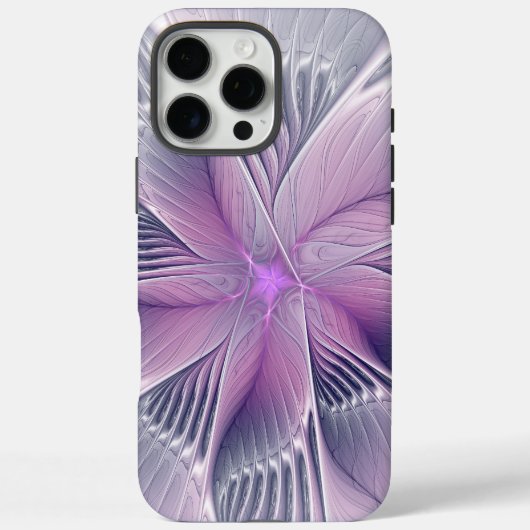 ピンクの花 モダン アブストラクト フラクタルアート Case-Mate iPhoneケース (裏面)