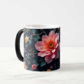 ピンクの花 モーフィングマグカップ (正面左)