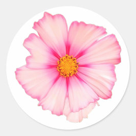 ピンクの花 ラウンドシール