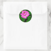 ピンクの花 ラウンドシール (バッグ)