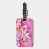 ピンクの花 ラゲッジタグ (正面縦)