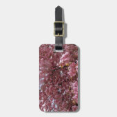 ピンクの花 ラゲッジタグ (正面縦)