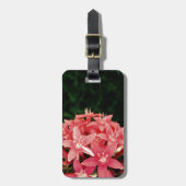ピンクの花 ラゲッジタグ (正面縦)