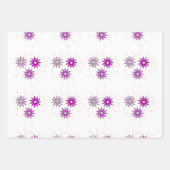 ピンクの花 ラッピングペーパーシート (正面)