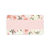 ピンクの花 ラベル (正面)