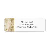 ピンクの花 ラベル (正面)