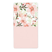 ピンクの花 ラベル (正面)