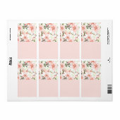 ピンクの花 ラベル (フルシート)