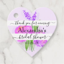 ピンクの花 ラベンダー ブライダルシャワーのお礼
