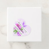 ピンクの花 ラベンダー ブライダルシャワーのお礼 フェイバータグ (インサイチュ)