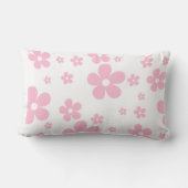 ピンクの花 ランバークッション (裏面)