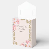 ピンクの花 ロココ調 ヴィンテージ 牡丹 ブライダルシャワー フェイバーボックス (オープン)