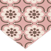 ピンクの花 ロングテーブルランナー (コーナー)