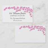 ピンクの花 予約カード (正面/裏面)