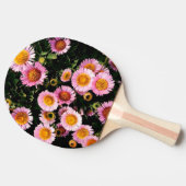 ピンクの花 卓球ラケット (横)