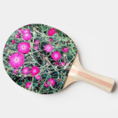 ピンクの花 卓球ラケット (横)