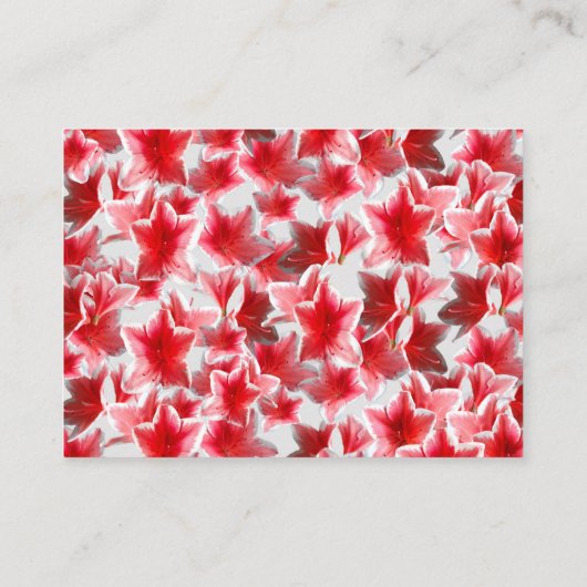 ピンクの花 名刺 (裏面)