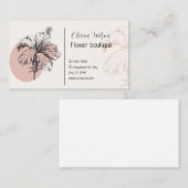 ピンクの花 名刺 (正面/裏面)