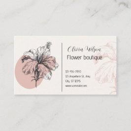 ピンクの花 名刺