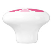 ピンクの花-子供へかわいい子供部屋の装飾 セラミックノブ (側面)