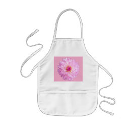 ピンクの花 子供用エプロン