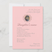 ピンクの花 招待状 (正面)