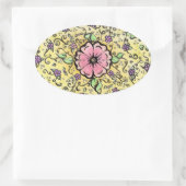 ピンクの花 – 春 楕円形シール (バッグ)