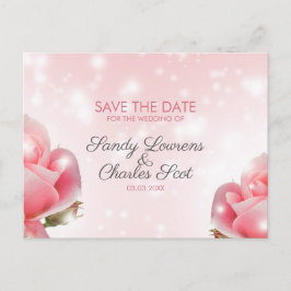 ピンクの花 案内ポストカード